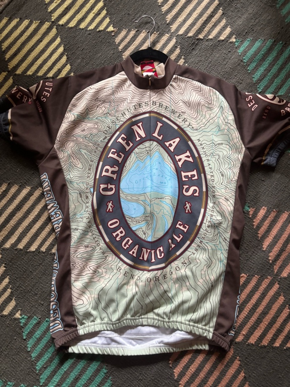 Men’s Cycling Jersey - Brown & Light Green